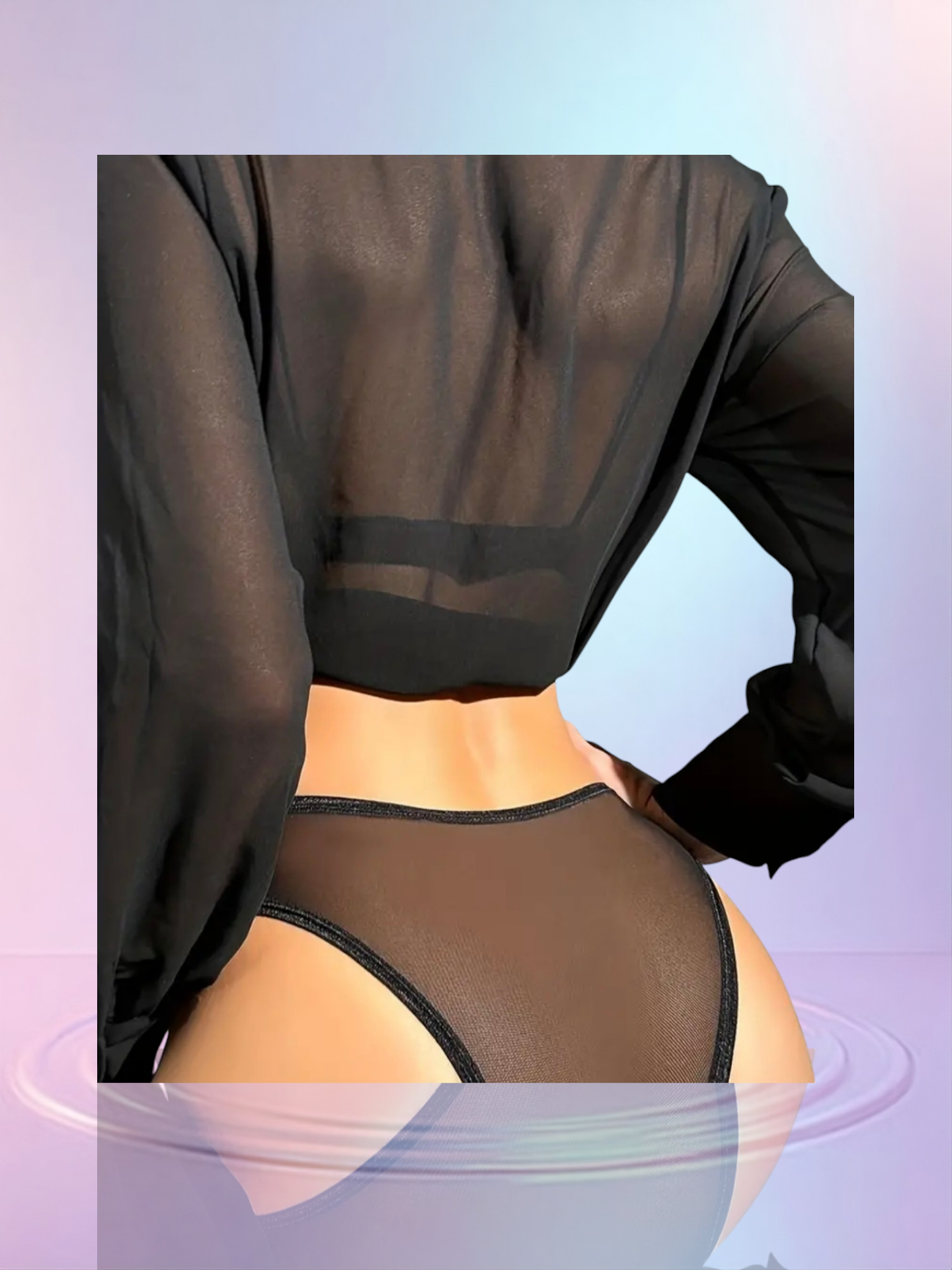 Transparant | Slipje Zwart | S4E