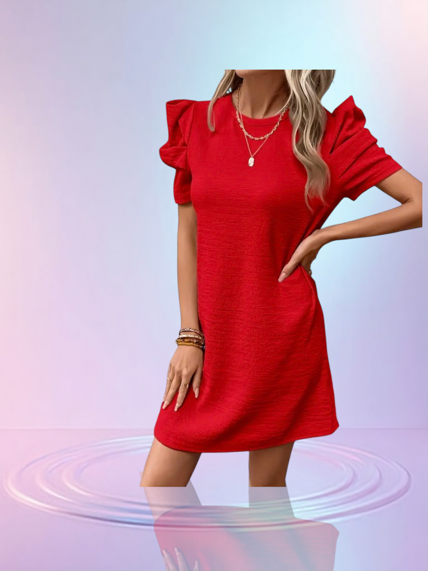 Jurkje | Rood | Pof Mouwtjes | S4E