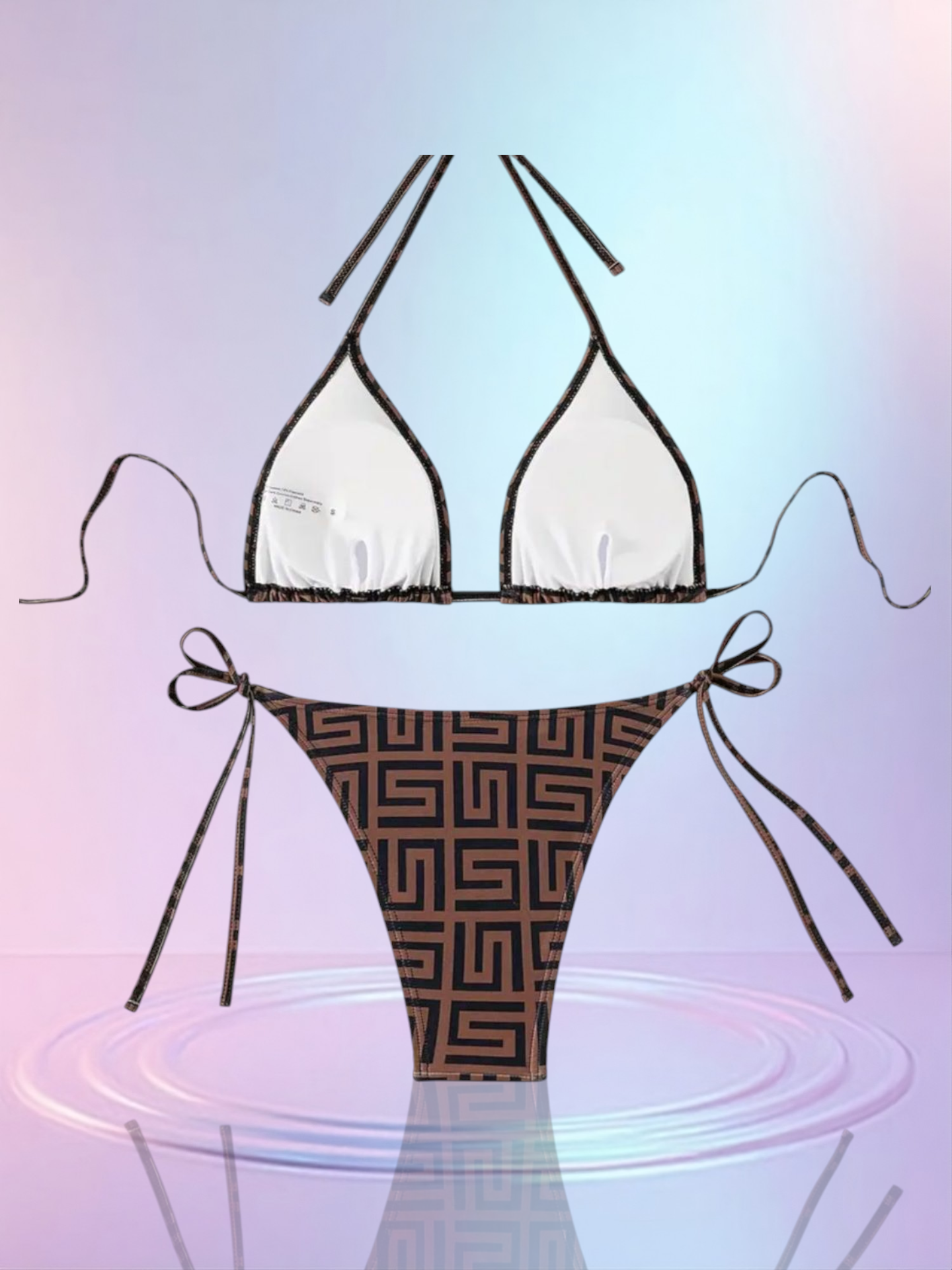 Bikini | Bruin Met Zwart Motief | S4E